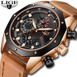 New LIGE Mens Watch