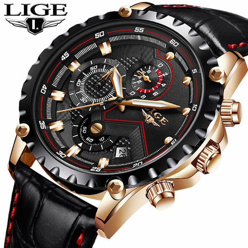 LIGE Top Brand Luxury Watch