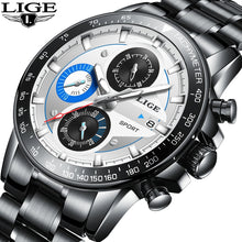 Load image into Gallery viewer, LIGE Mens Watches Fashion Sport Quartz Clock