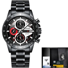 Load image into Gallery viewer, LIGE Mens Watches Fashion Sport Quartz Clock