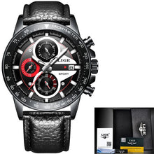 Load image into Gallery viewer, LIGE Mens Watches Fashion Sport Quartz Clock