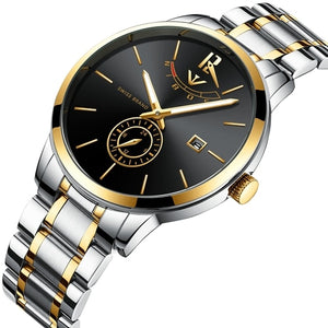 NIBOSI Simple Gold Watch Men