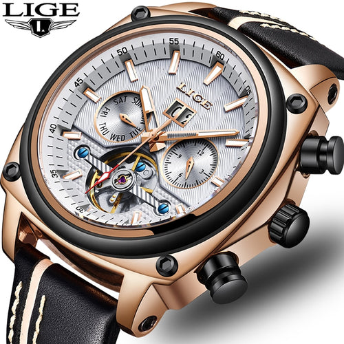 LIGE Men Watches Original Automatic Mechanical Watch