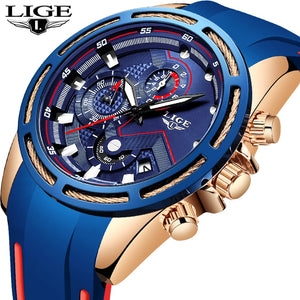 Reloje New LIGE Fashion Mens Watch