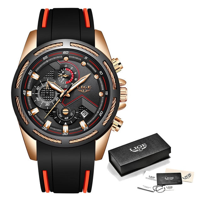 Reloje New LIGE Fashion Mens Watch